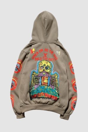 Style Core Aesthetics, New Style Trends Foamy Love Letter Graffiti Hoodie