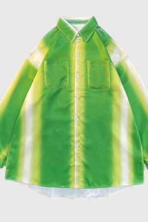Style Core Aesthetics, New Style Trends Gradient Stripe Shirts