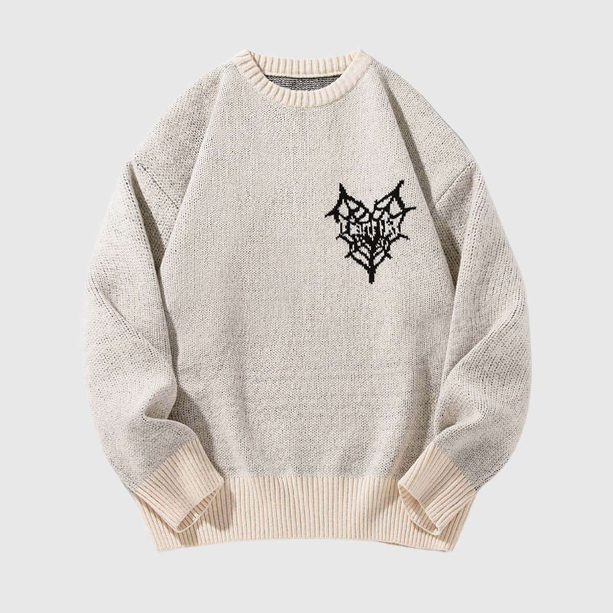 Style Core Aesthetics, New Style Trends Graphic Embroidered  Sweater