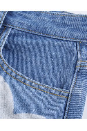 Style Core Aesthetics, New Style Trends Heart-Shaped Graffiti Jeans