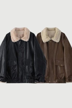 Style Core Aesthetics, New Style Trends Heavyweight Zip-Up Vintage Motorcycle Leather Coat