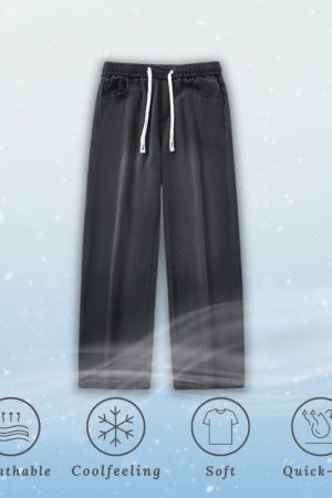 Style Core Aesthetics, New Style Trends Ice Silk Solid Jeans