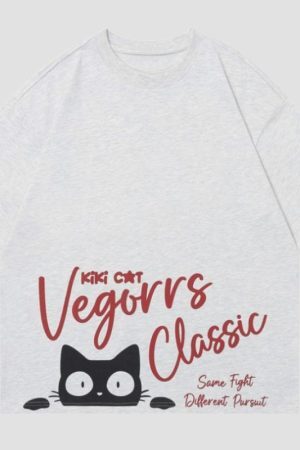 Style Core Aesthetics, New Style Trends KiKi Cat Print Tee