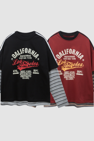 Style Core Aesthetics, New Style Trends Layered California Graphic Sweatshirt