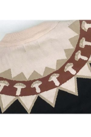 Style Core Aesthetics, New Style Trends Mushroom & Rabbit Pattern Sweater