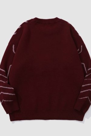 Style Core Aesthetics, New Style Trends Pentagram Pattern Jacquard Sweater
