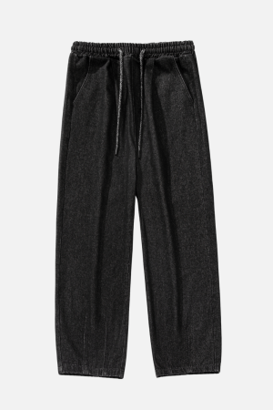 Style Core Aesthetics, New Style Trends Pleated Hem Jeans