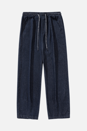 Style Core Aesthetics, New Style Trends Pleated Hem Jeans