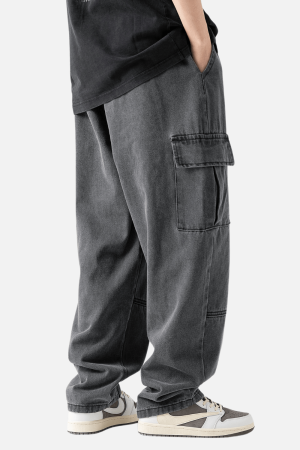 Style Core Aesthetics, New Style Trends Pocket Patchwork Design Cargo Jeans