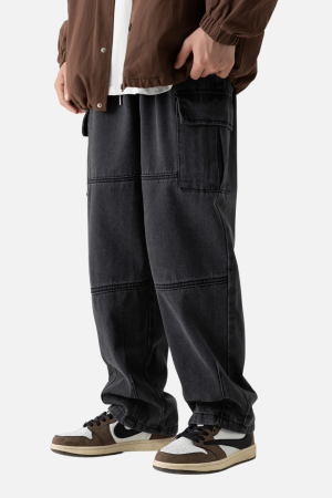 Style Core Aesthetics, New Style Trends Pocket Patchwork Design Cargo Jeans