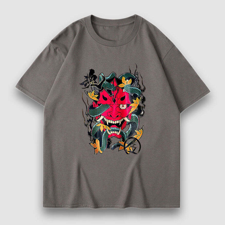 Style Core Aesthetics, New Style Trends Prajna Pattern Cartoon Print Tee