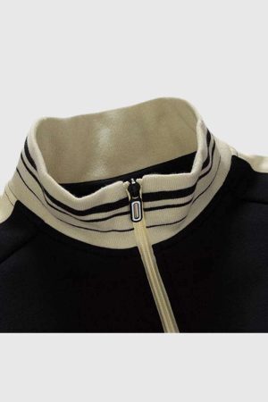 Style Core Aesthetics, New Style Trends Retro Colorblock Track Jacket