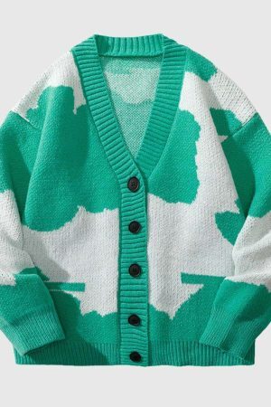 Style Core Aesthetics, New Style Trends Retro Contrasting Colors Sweater