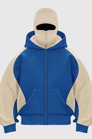 Style Core Aesthetics, New Style Trends Retro Y2K Colorblock Hoodie & Pants Set