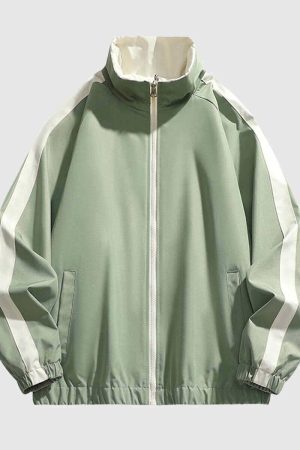 Style Core Aesthetics, New Style Trends Reversible Color-Block Sports Jacket