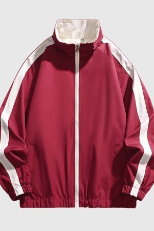 Style Core Aesthetics, New Style Trends Reversible Color-Block Sports Jacket