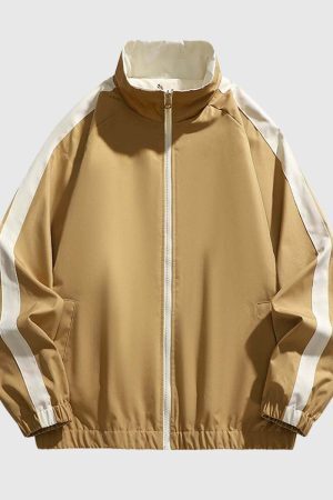 Style Core Aesthetics, New Style Trends Reversible Color-Block Sports Jacket