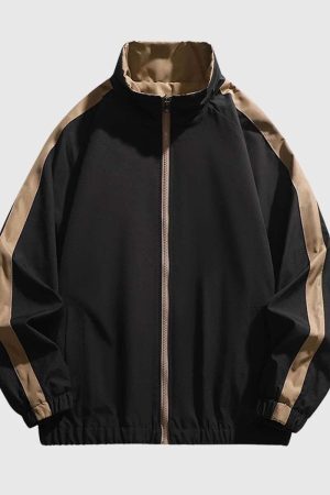 Style Core Aesthetics, New Style Trends Reversible Color-Block Sports Jacket