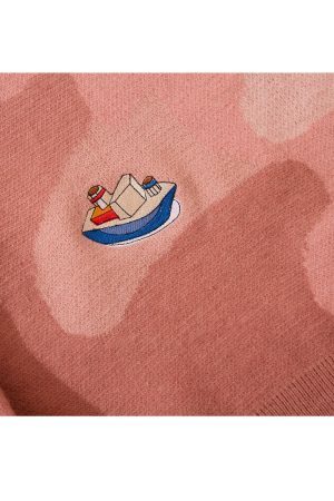 Style Core Aesthetics, New Style Trends Sailboat Embroidery Knit Sweater