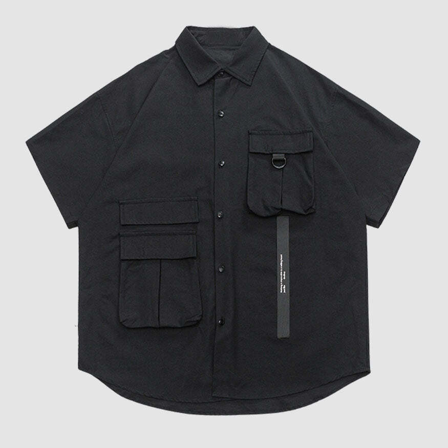 Style Core Aesthetics, New Style Trends Solid Multi-Pocket Shirts