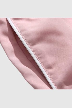 Style Core Aesthetics, New Style Trends Splicing Elastic Casual Pants