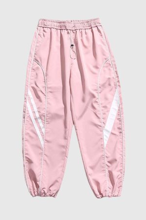 Style Core Aesthetics, New Style Trends Splicing Elastic Casual Pants