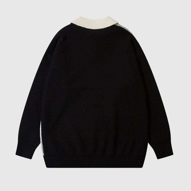 Style Core Aesthetics, New Style Trends Sporadic Checkered Vintage Sweater