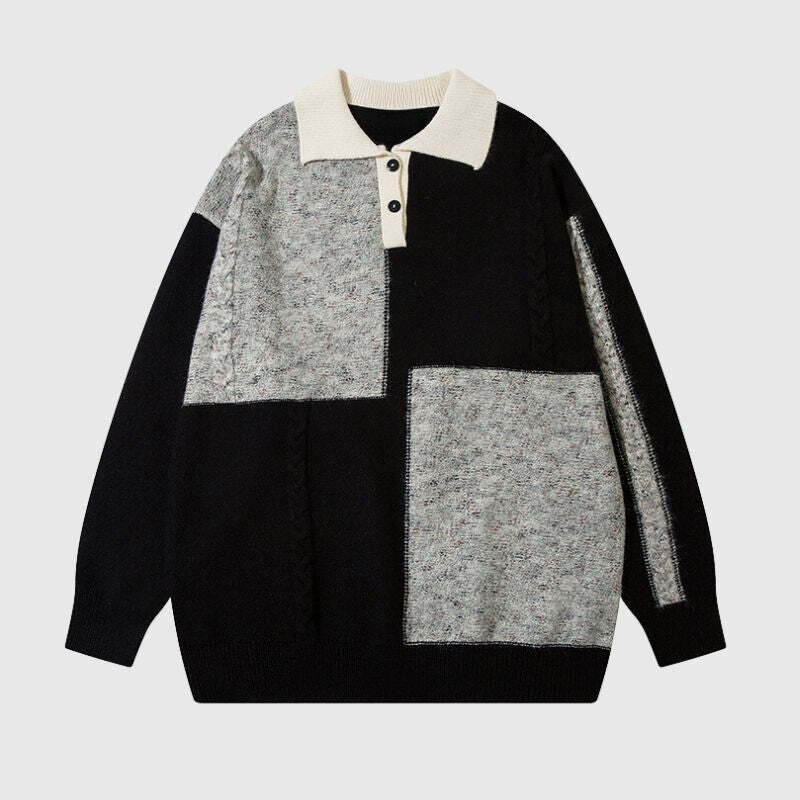 Style Core Aesthetics, New Style Trends Sporadic Checkered Vintage Sweater