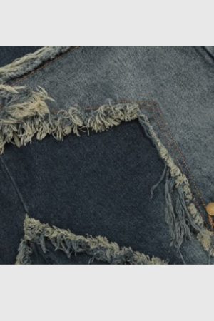 Style Core Aesthetics, New Style Trends Star Patch Embroidered Shorts