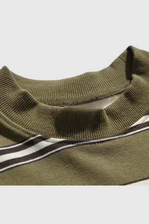 Style Core Aesthetics, New Style Trends Striped Two-Layered Cityboy Sweatshirt