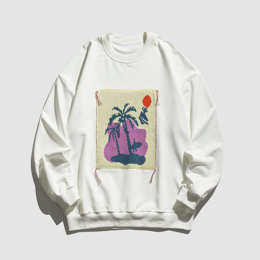 Style Core Aesthetics, New Style Trends Sunset Illustrated Sweatshirt