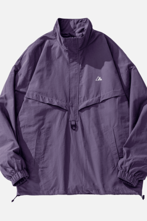 Style Core Aesthetics, New Style Trends Textured Half-Zip Tactical Windbreakers