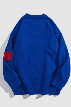 Style Core Aesthetics, New Style Trends Three Heart Pattern Sweater