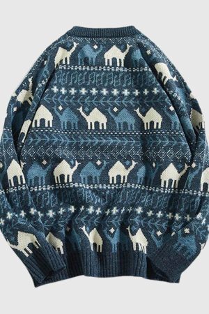 Style Core Aesthetics, New Style Trends Tribal Pattern Pullover