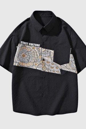Style Core Aesthetics, New Style Trends Urban Paisley Print Shirt