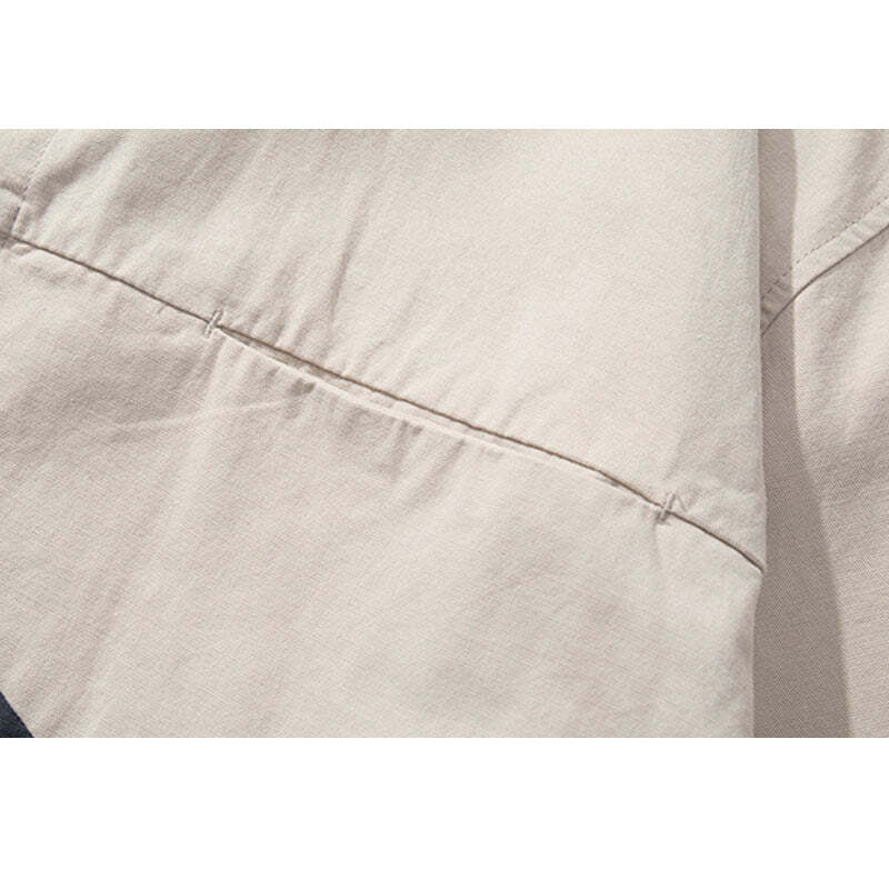 Style Core Aesthetics, New Style Trends Vintage Contrast Patchwork Shirts