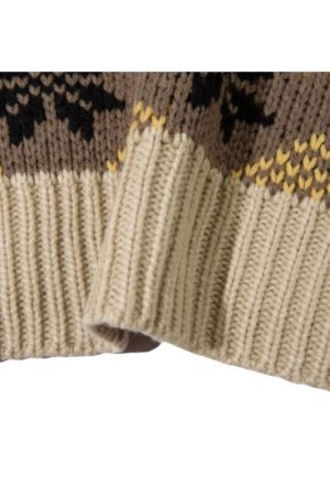 Style Core Aesthetics, New Style Trends Vintage Elements Loose Knit Sweater