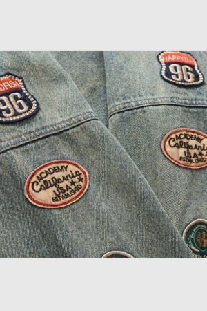 Style Core Aesthetics, New Style Trends Vintage Embroidered Denim Jacket
