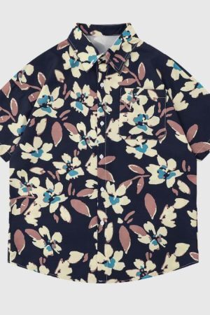 Style Core Aesthetics, New Style Trends Vintage Floral Shirts