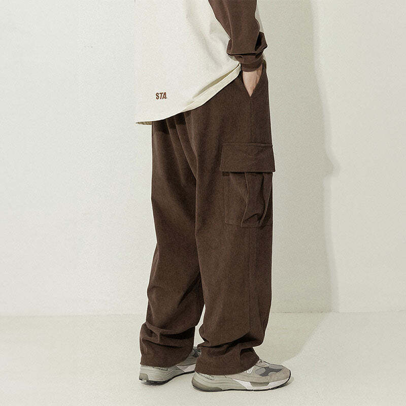Style Core Aesthetics, New Style Trends Vintage Loose-Fit Japanese Corduroy Pants