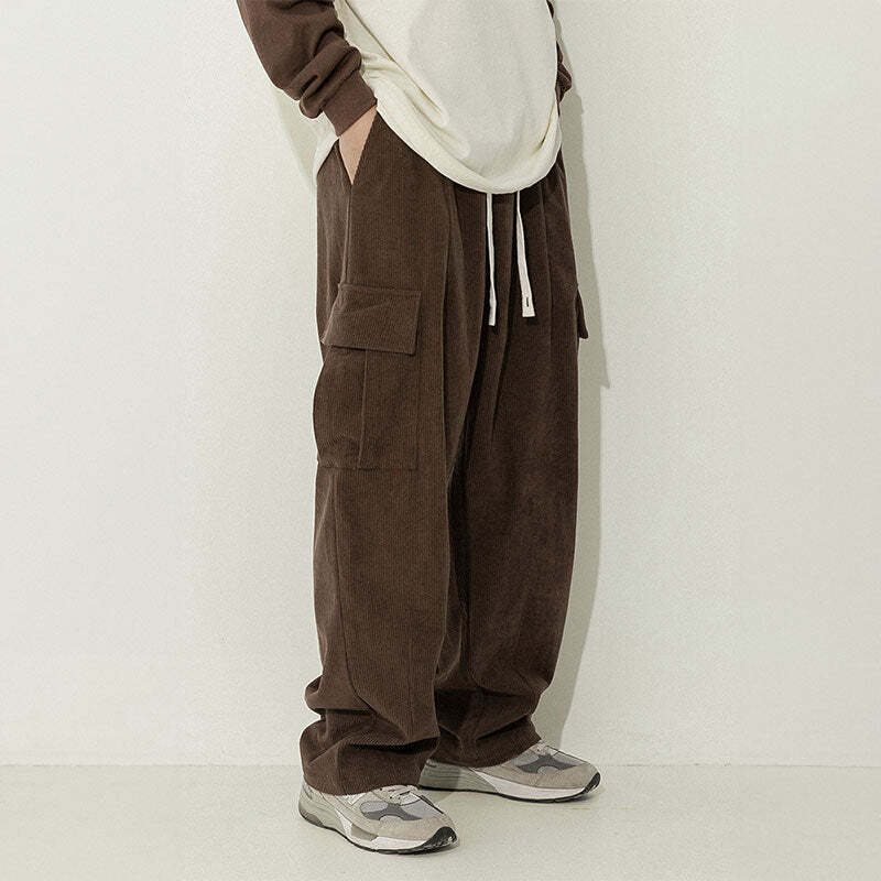 Style Core Aesthetics, New Style Trends Vintage Loose-Fit Japanese Corduroy Pants