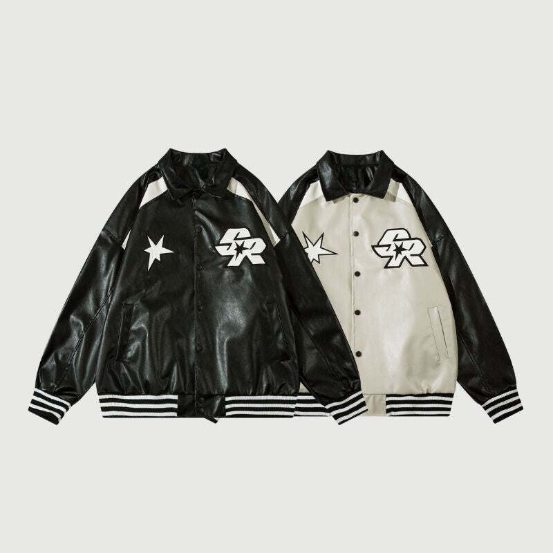 Style Core Aesthetics, New Style Trends Vintage Original Loose Fit Leather Jacket