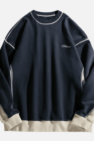 Style Core Aesthetics, New Style Trends Vintage  Patchwork Sweatshirt