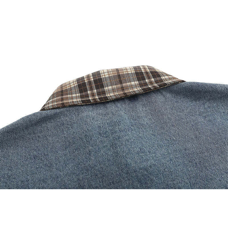 Style Core Aesthetics, New Style Trends Vintage Plaid Patchwork Shirts