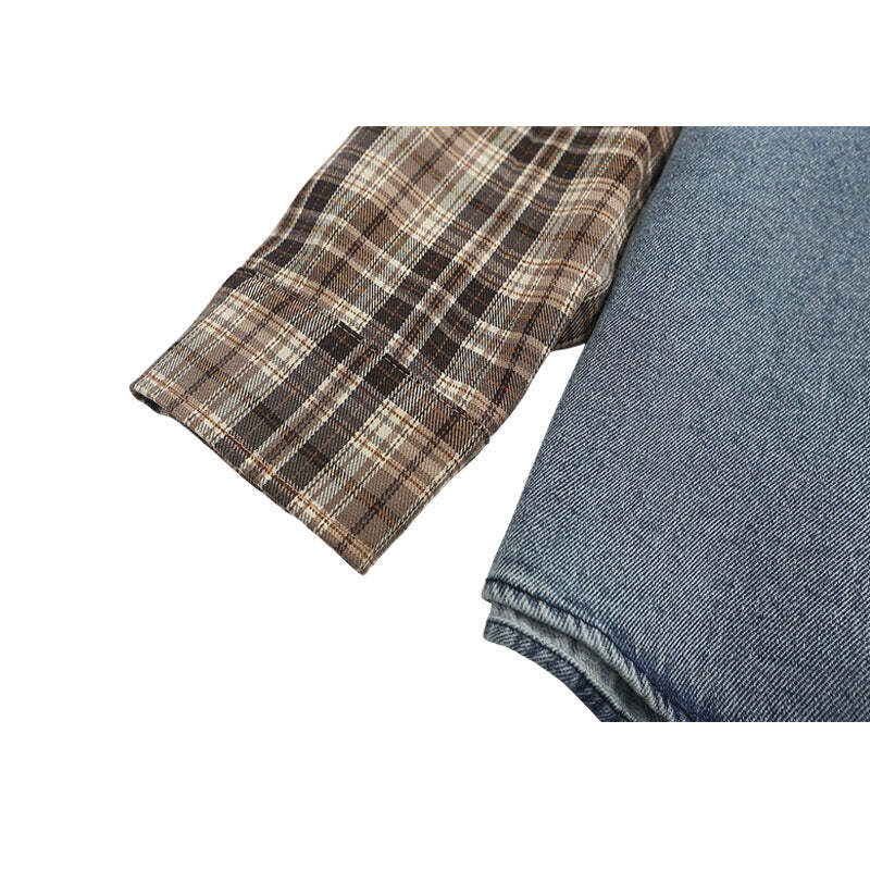 Style Core Aesthetics, New Style Trends Vintage Plaid Patchwork Shirts