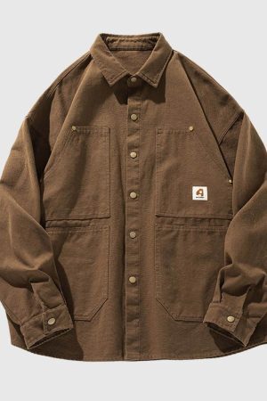 Style Core Aesthetics, New Style Trends Vintage Washed Denim Shirt