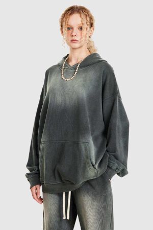 Style Core Aesthetics, New Style Trends Vintage Washed Hoodie