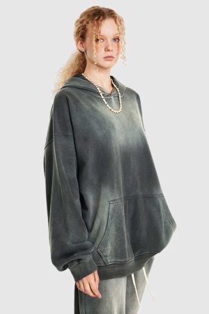 Style Core Aesthetics, New Style Trends Vintage Washed Hoodie
