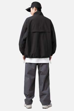 Style Core Aesthetics, New Style Trends Waterproof Textured Half-Zip Tactical Jacket