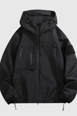 Style Core Aesthetics, New Style Trends Waterproof Utility Hooded Jacket